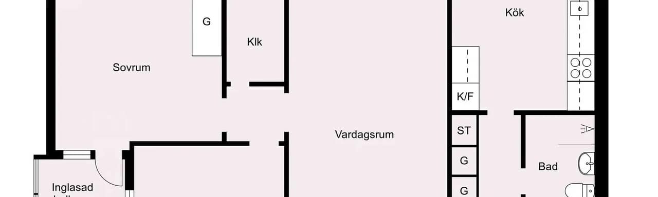 Floor plan for Kronetorpsgatan 60B