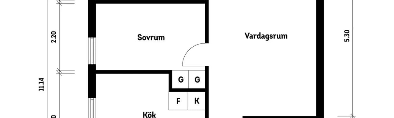 Floor plan for Östra Midvintersgatan 16