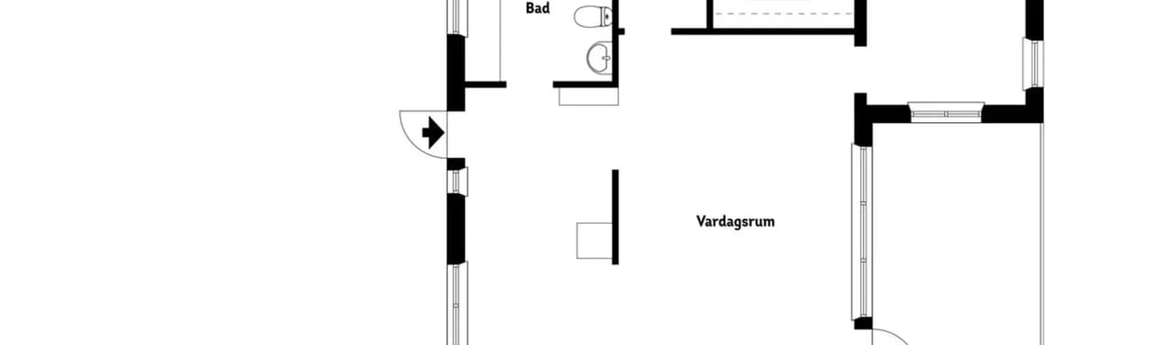 Planritning för Härlövsvägen 2K
