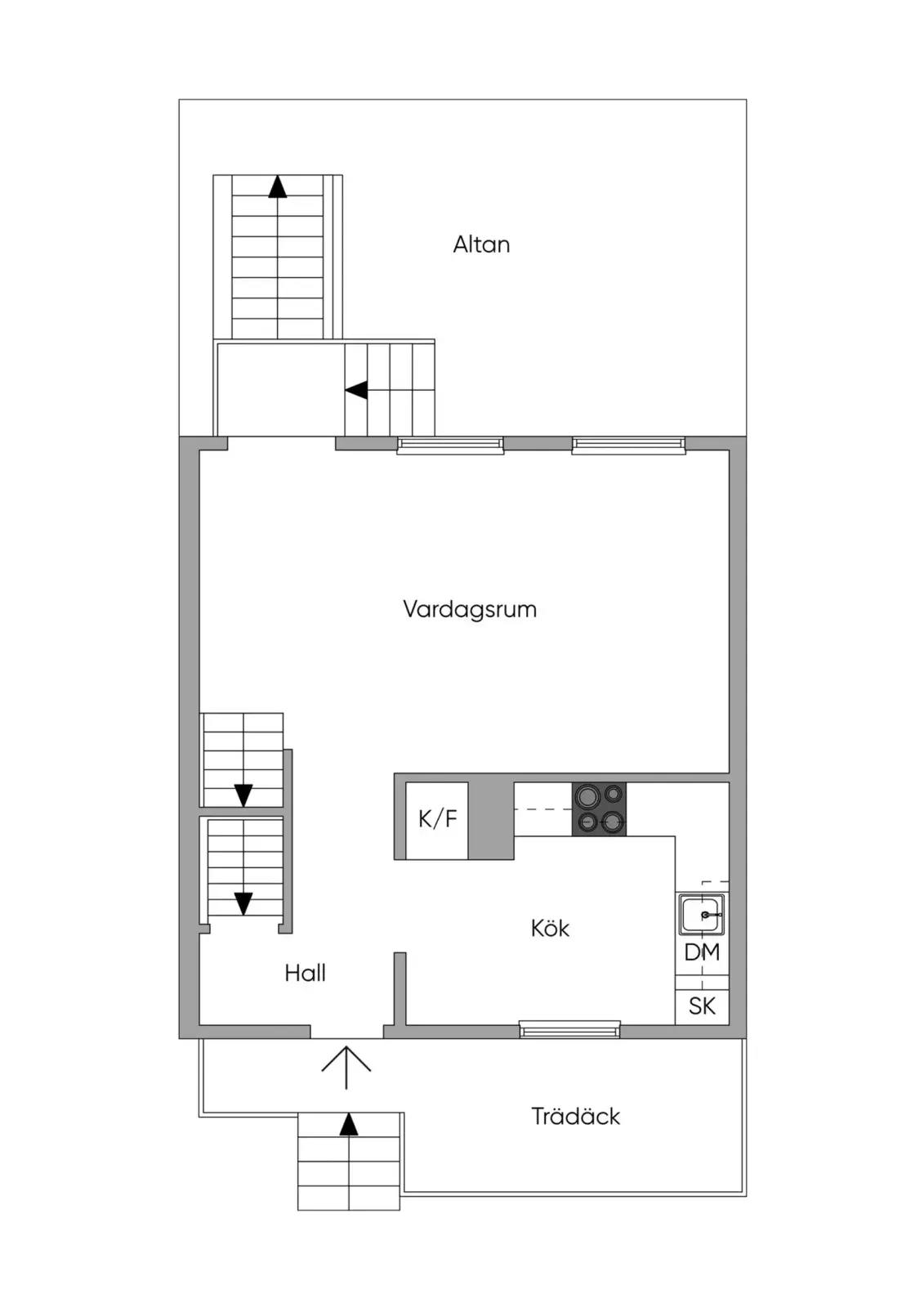 Floor plan for Åkerögatan 8