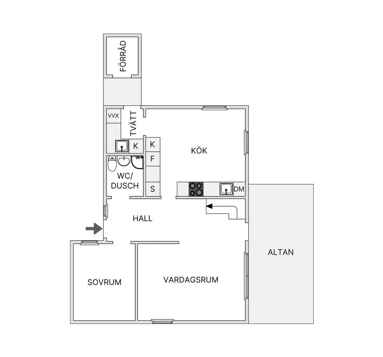 Floor plan for Mörtvägen 47