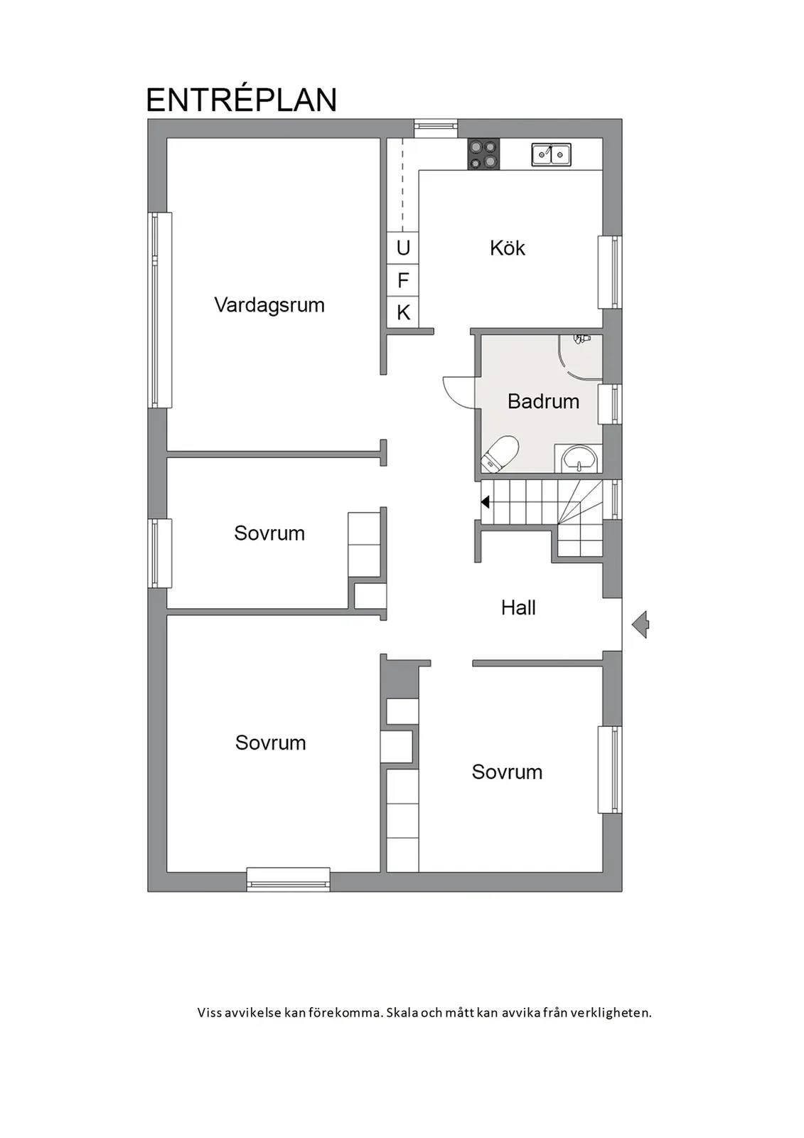 Planritning för Rosenvägen 16
