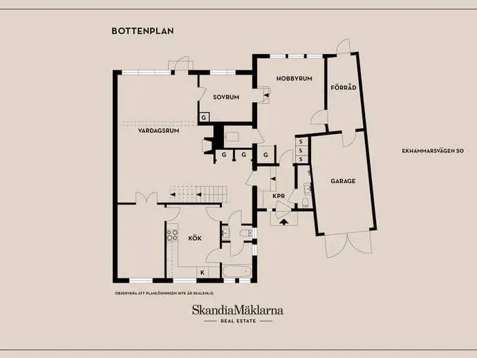 Floor plan for Ekhammarsvägen 50