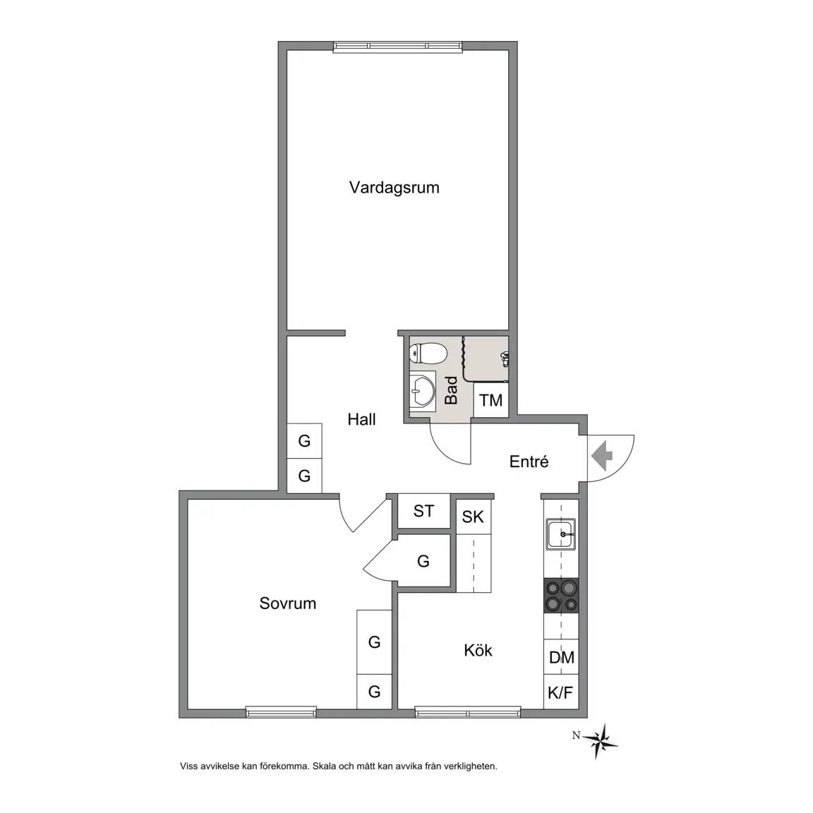 Floor plan for Esplanadgatan 26C