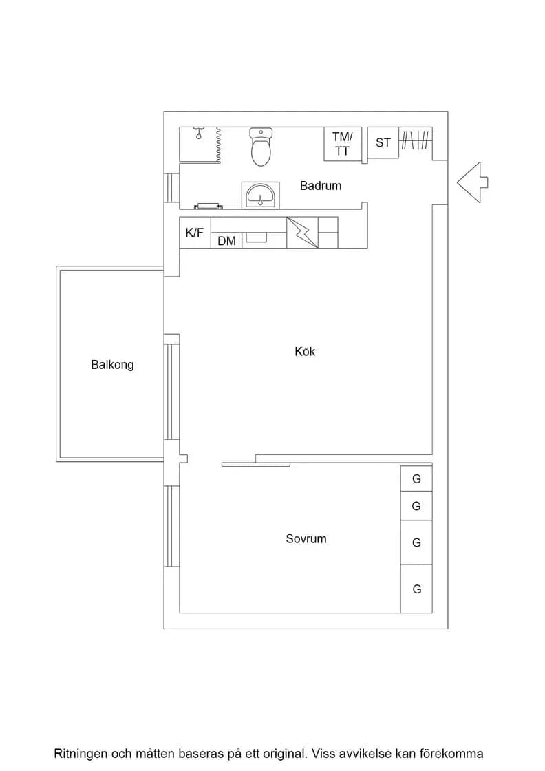 Floor plan for Parternas gränd 19