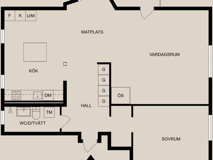 Planritning för Holmstagatan 3C