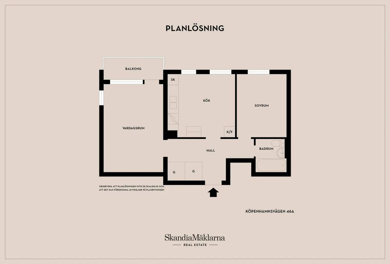 Floor plan for Köpenhamnsvägen 46A