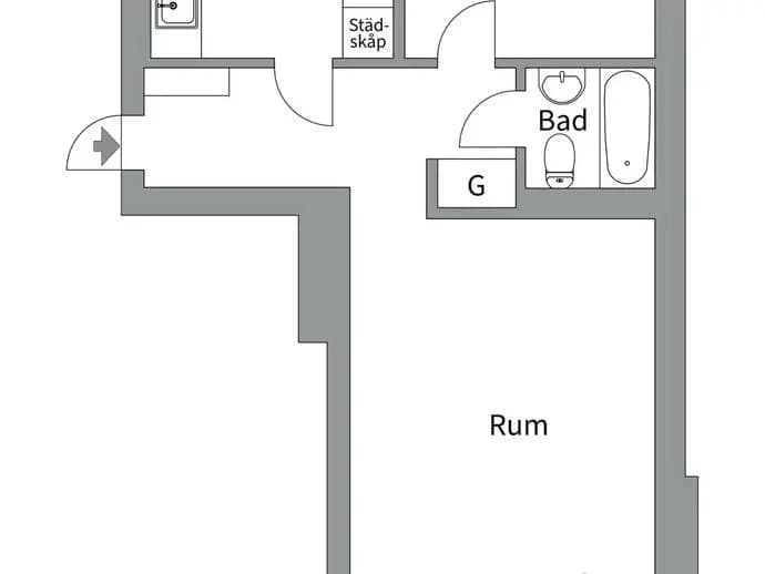 Floor plan for Svartbäcksgatan 107B