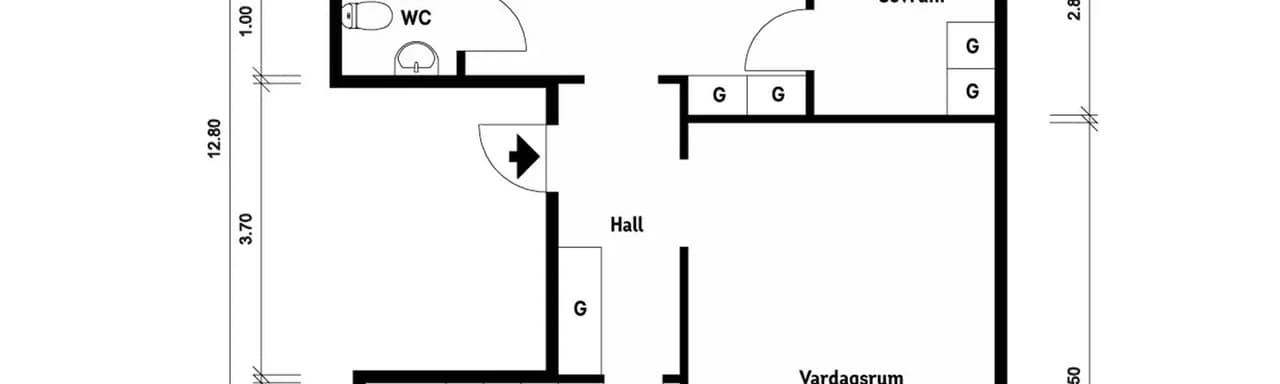Floor plan for Solstrålegatan 22