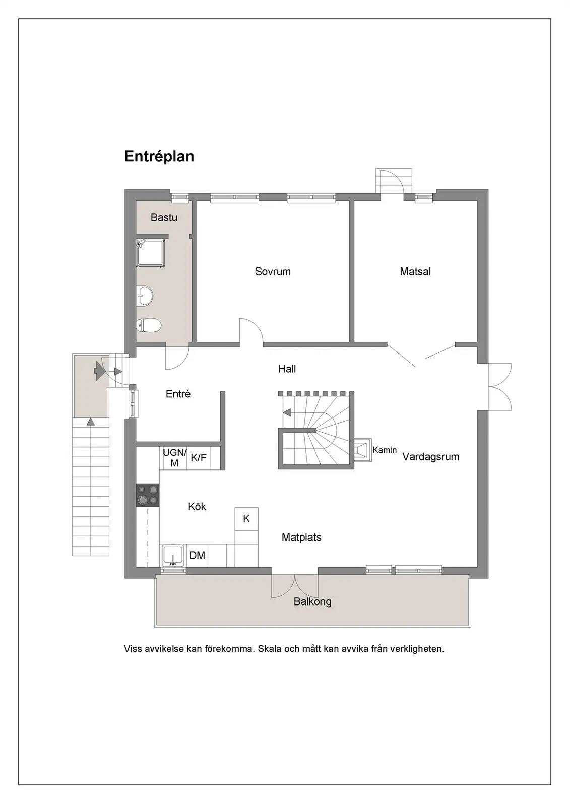 Floor plan for Blåsklöverbacken 38