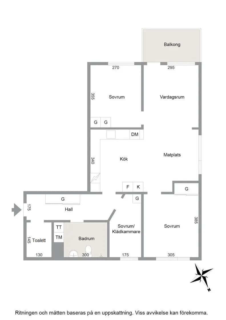 Planritning för Gårdstensvägen 120