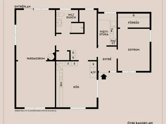 Floor plan for Övre Baggbo 481