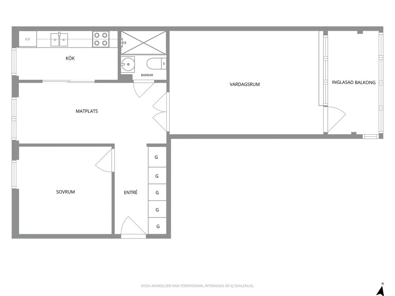 Floor plan for Östra Farmvägen 40B