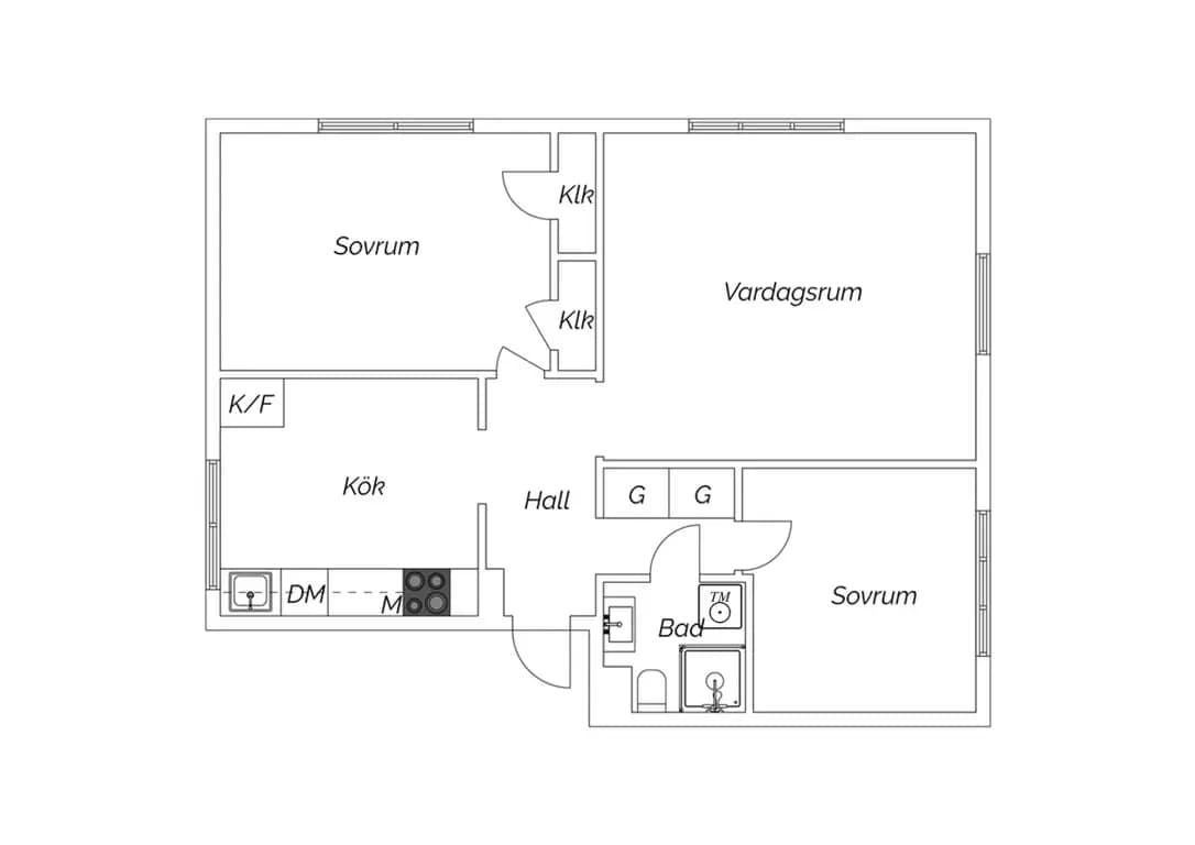Floor plan for Stavhopparegatan 5C