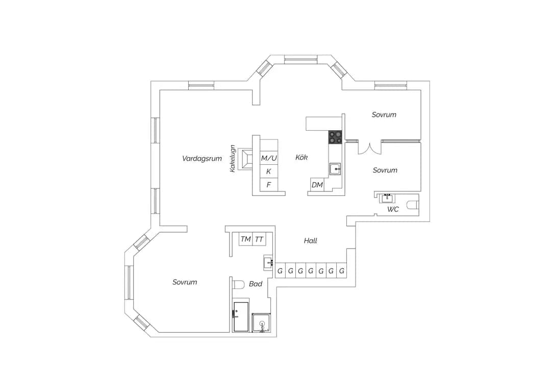 Floor plan for Odengatan 42