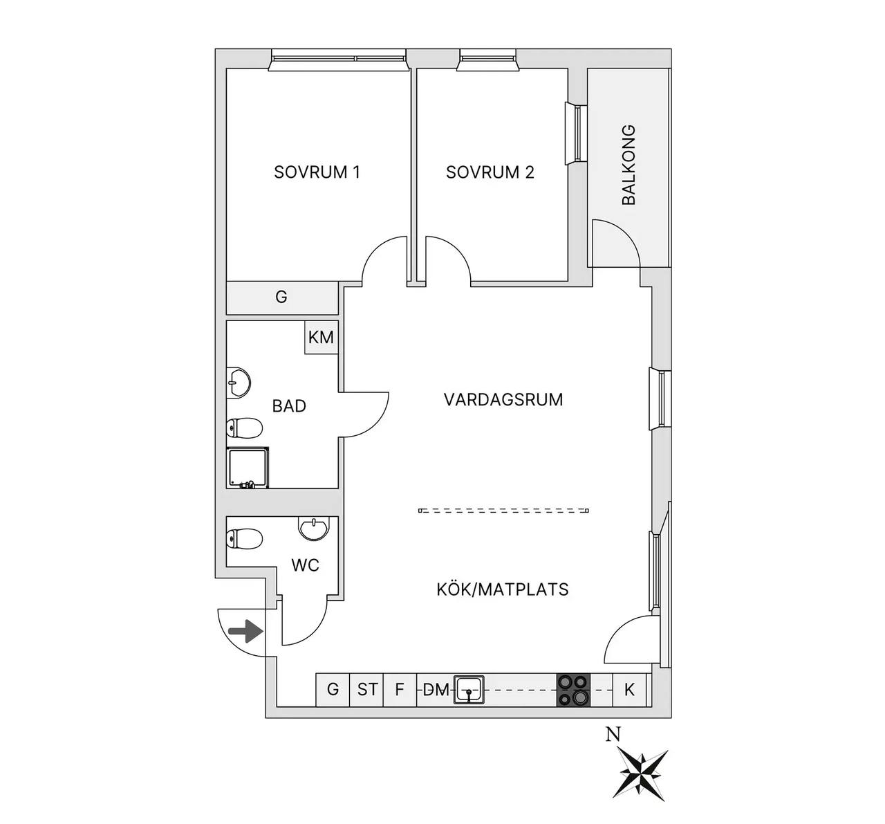 Floor plan for Slättvägen 2B