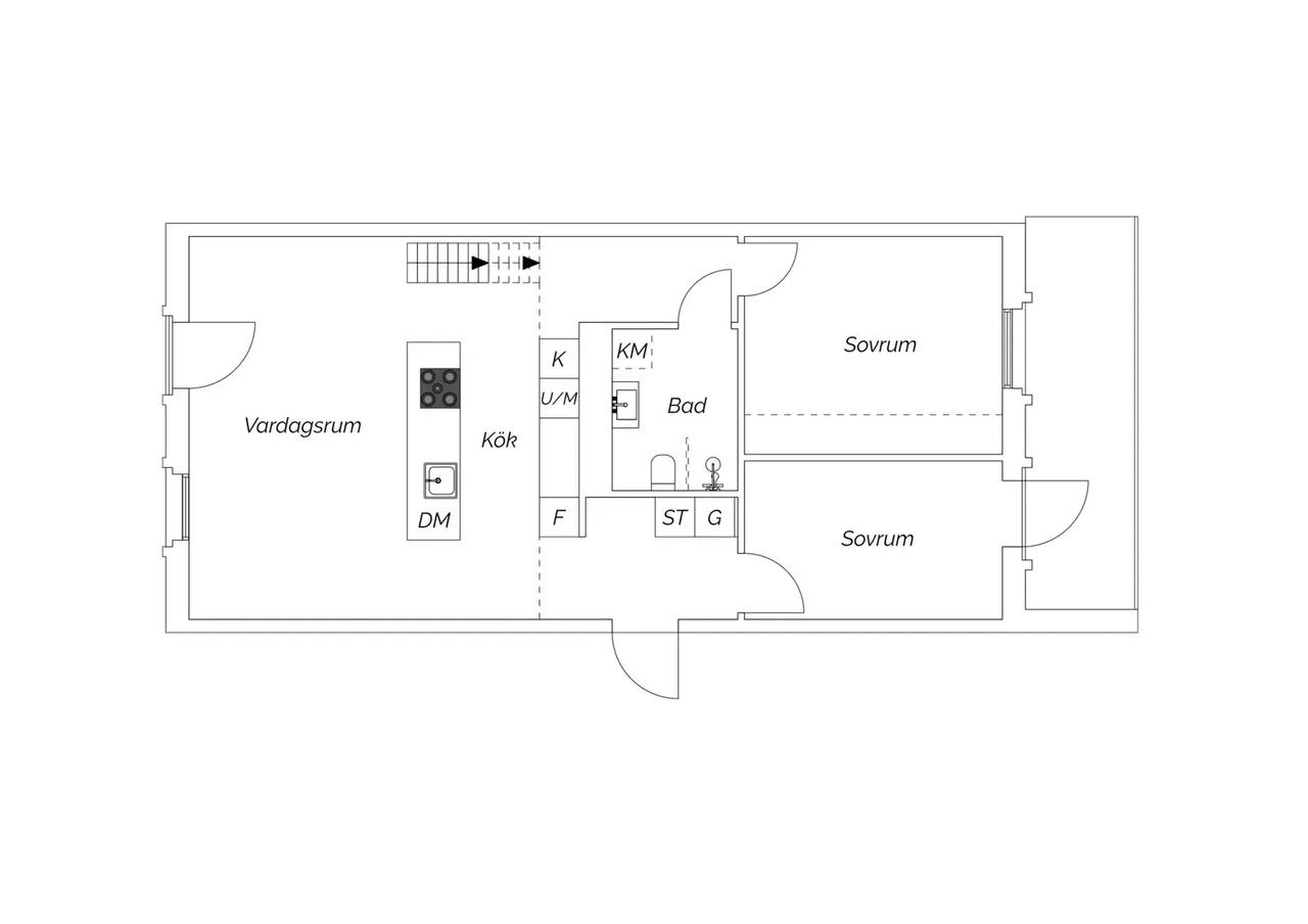 Floor plan for Vendelsövägen 58A