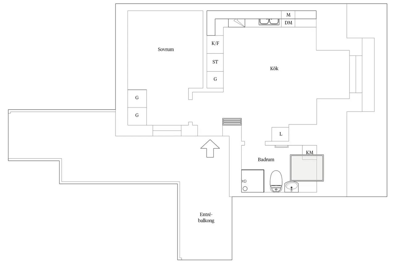 Floor plan for Madängsgatan 9