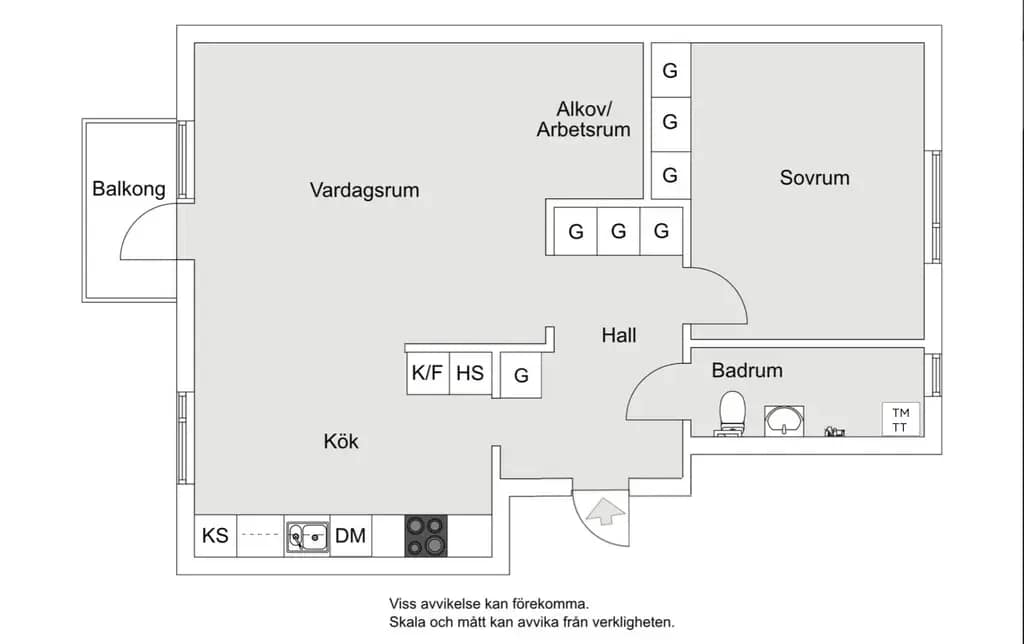 Floor plan for Skebokvarnsvägen 95, 3tr