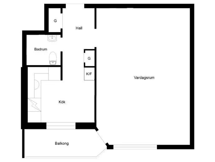 Floor plan for Rindögatan 6