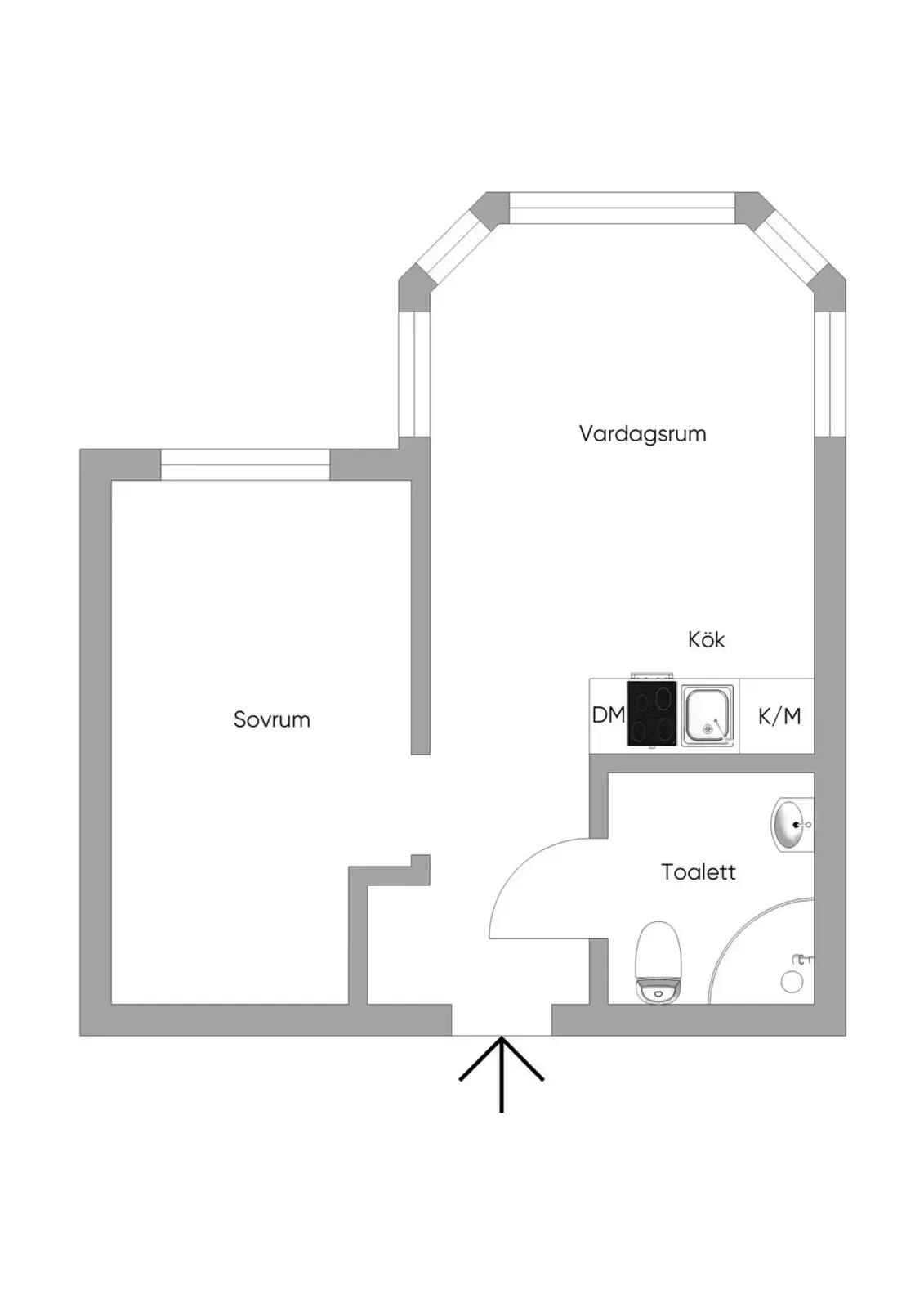 Planritning för Sturevägen 12