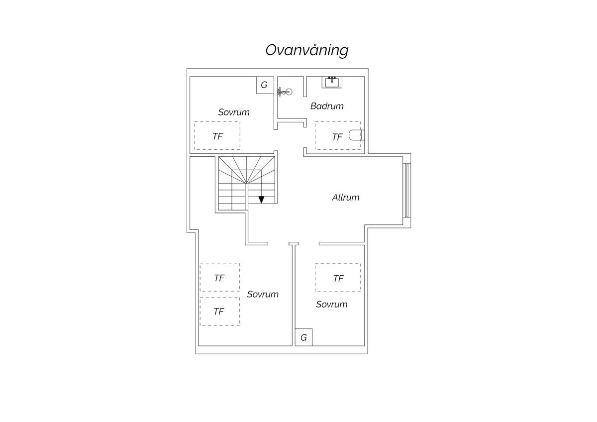 Floor plan for Dressyrvägen 4