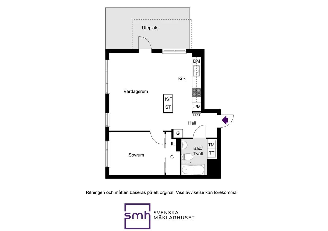 Floor plan for Beckomberga Ängsväg 22