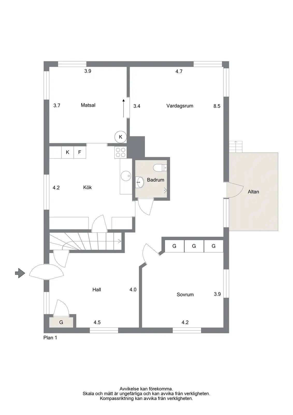Planritning för Sälltäppan 5
