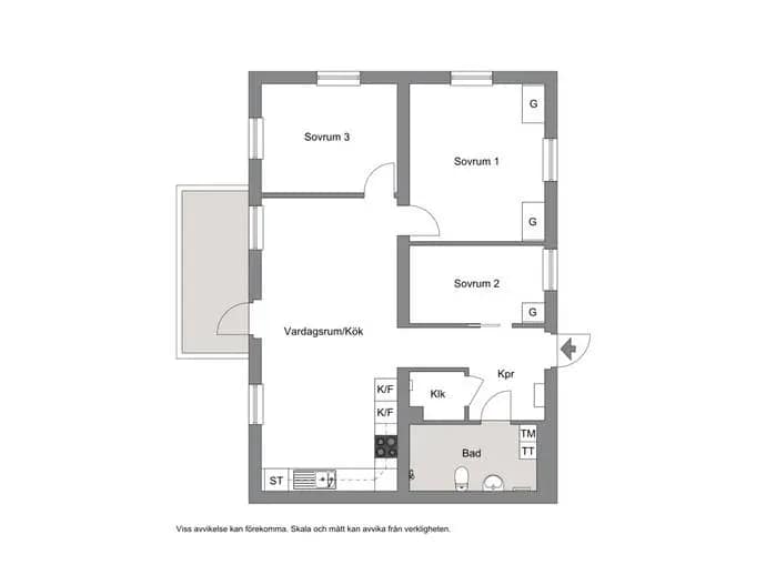 Floor plan for Asteroidvägen 21F