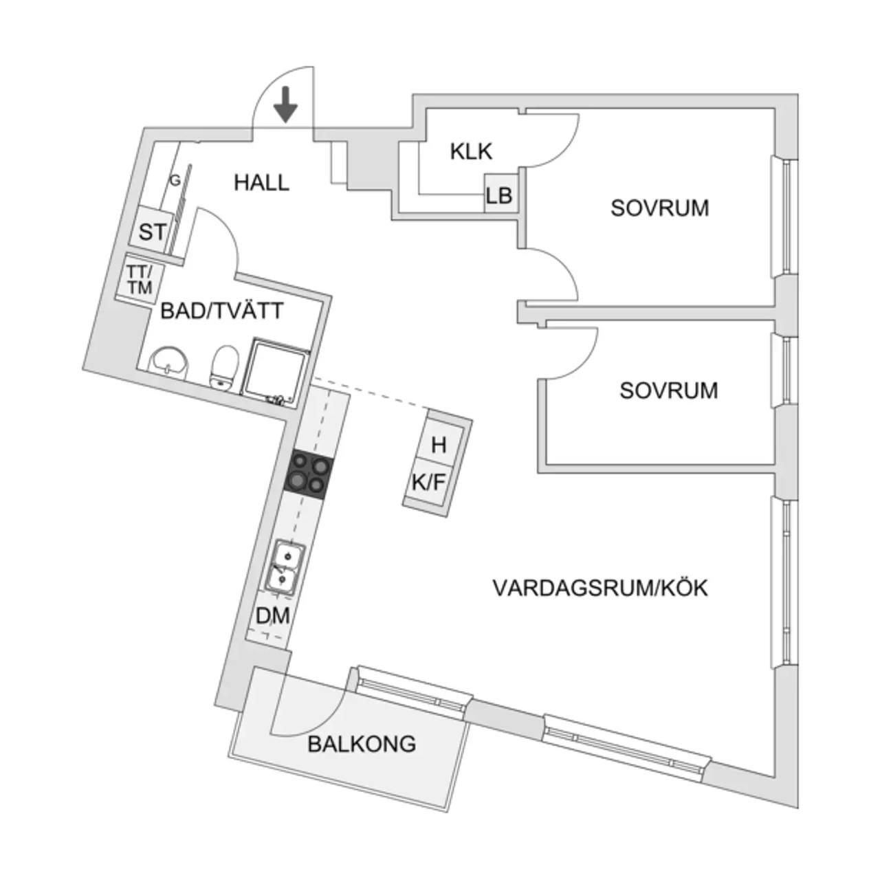 Floor plan for Astris gata 86