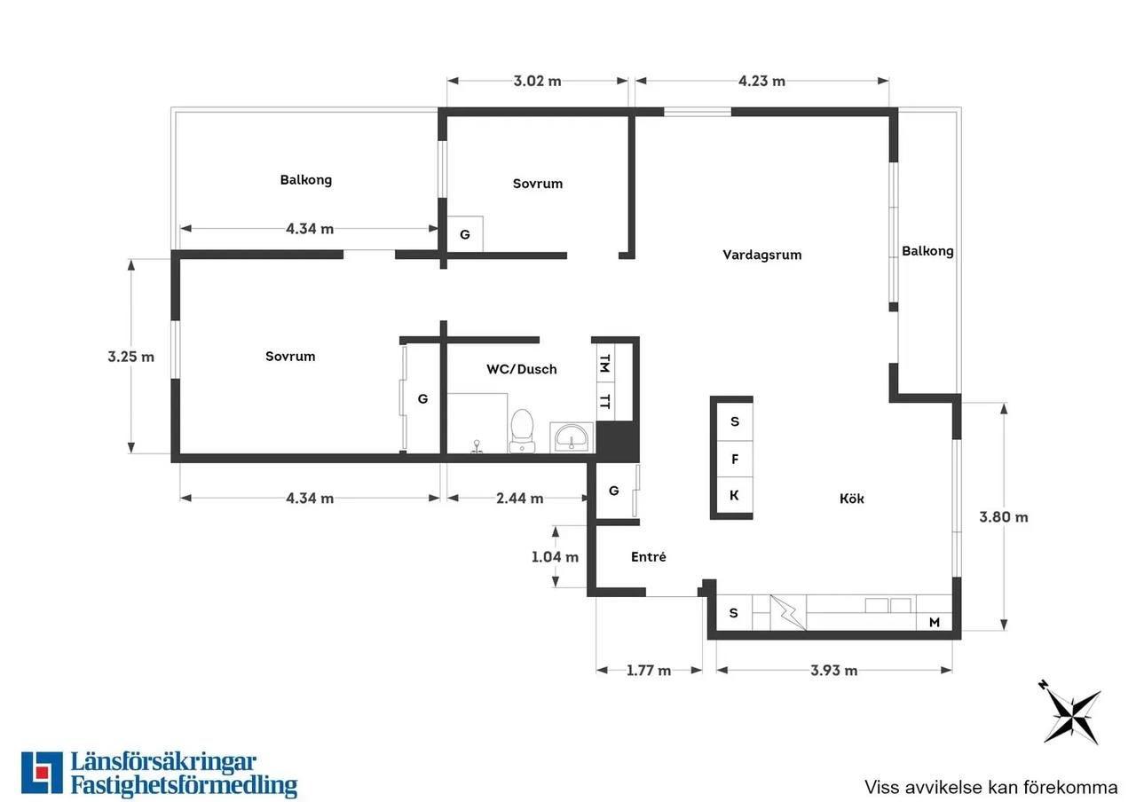 Floor plan for Fruktträdsgatan 2