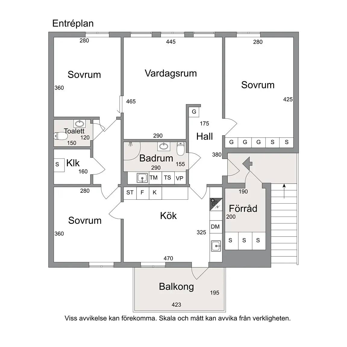 Floor plan for Båtsman Kapers gata 26