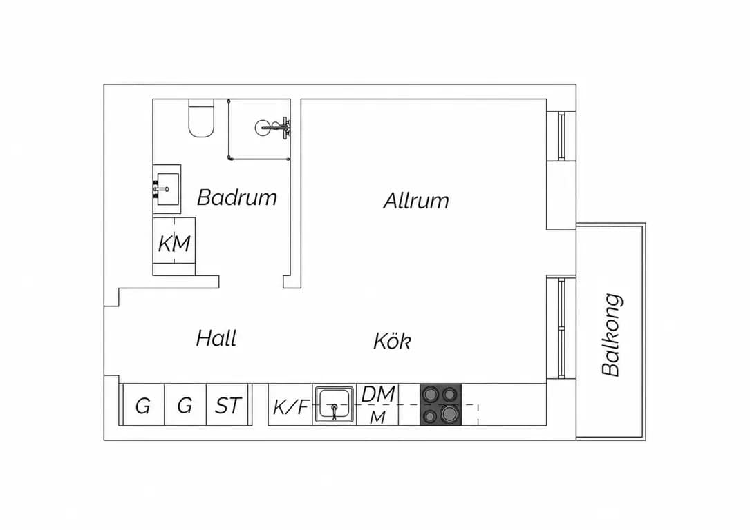Planritning för Nordhemsgatan 10