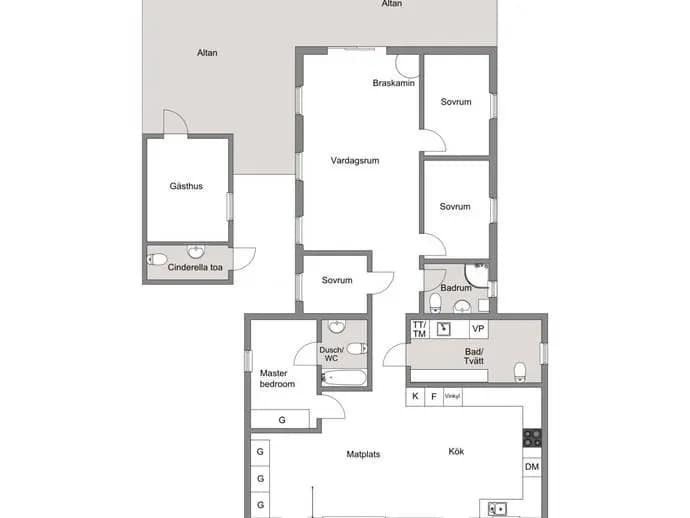 Floor plan for Krokholmsvägen 44