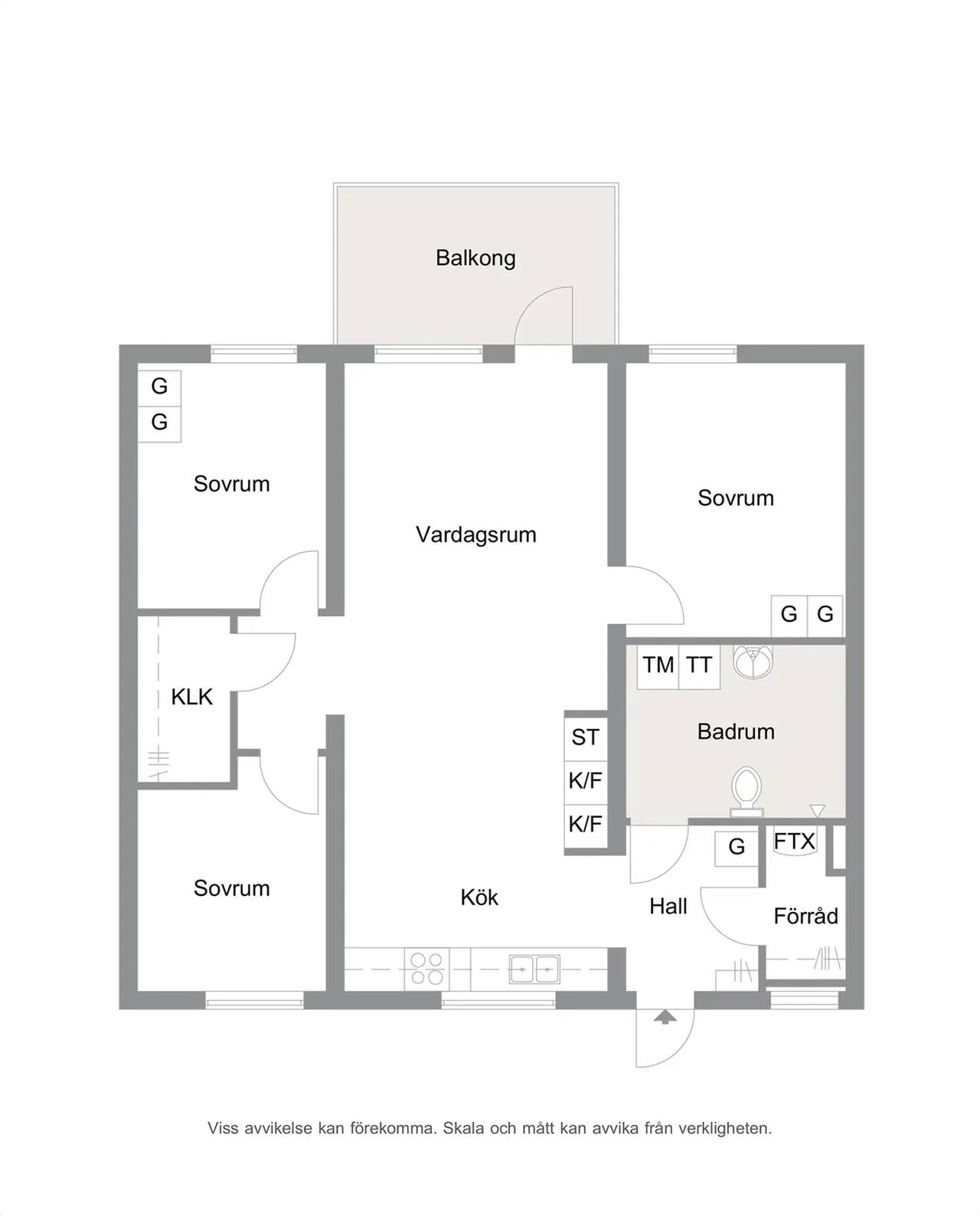 Floor plan for Maja-Lisa Grönbergs väg 9B