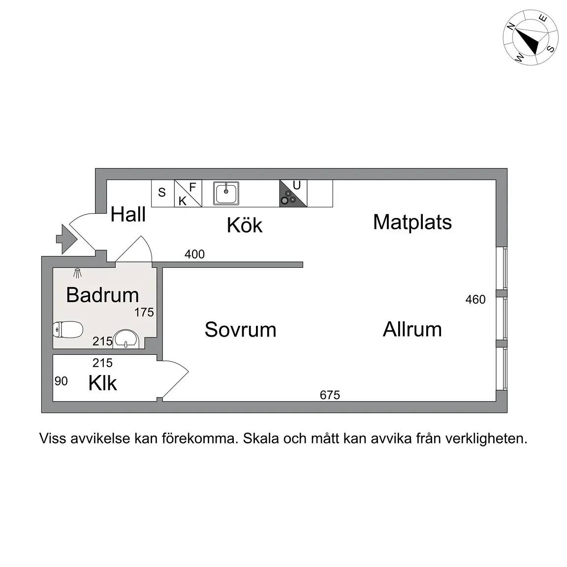 Floor plan for Kustgatan 14A