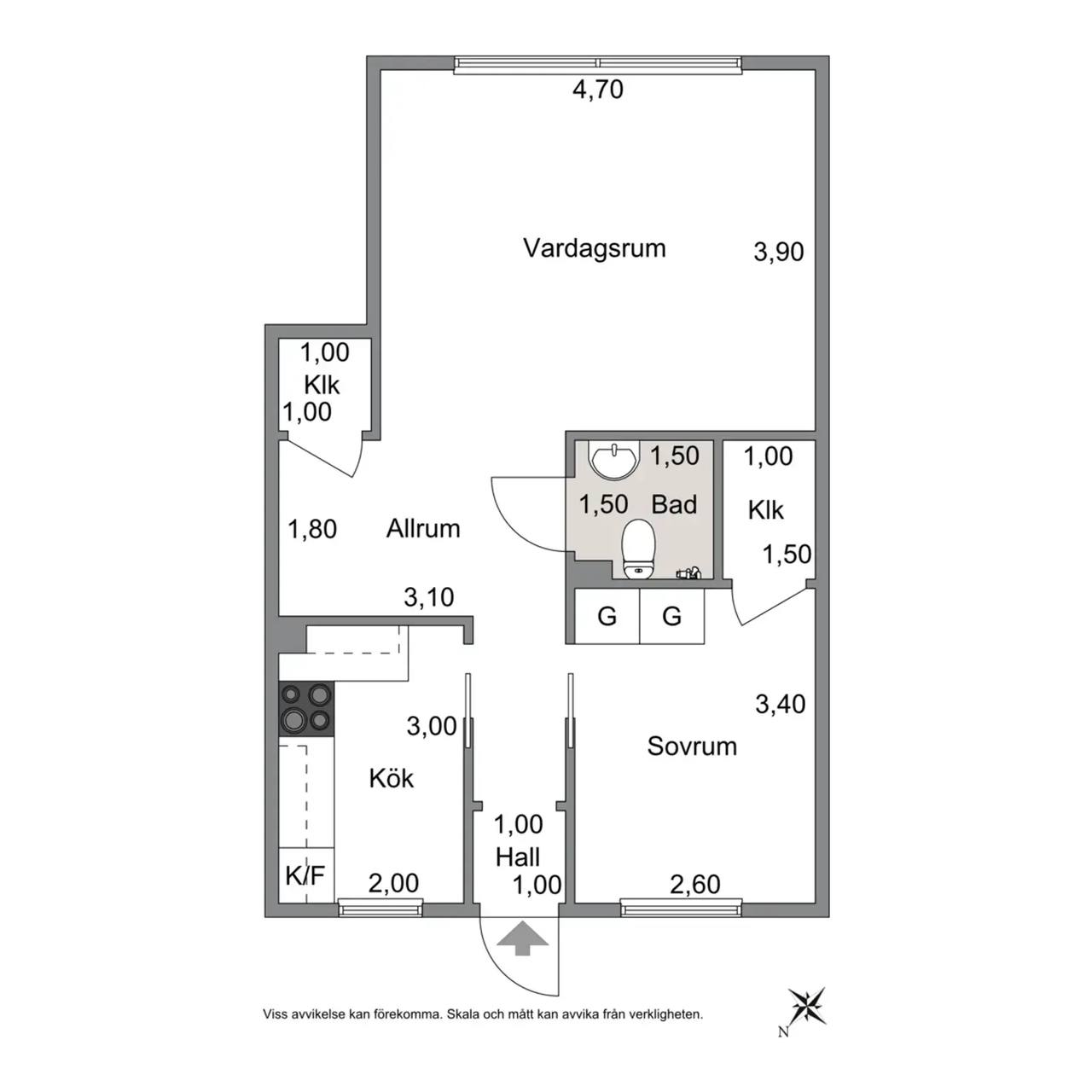 Floor plan for Munkebäcksgatan 41A