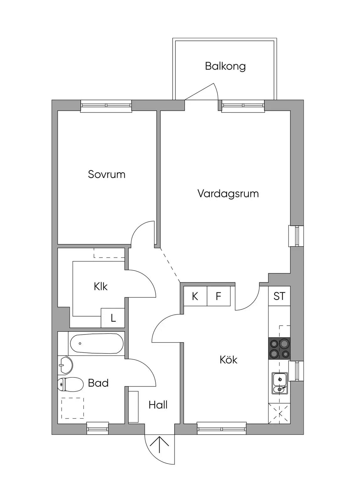 Floor plan for Trollesundsvägen 26B
