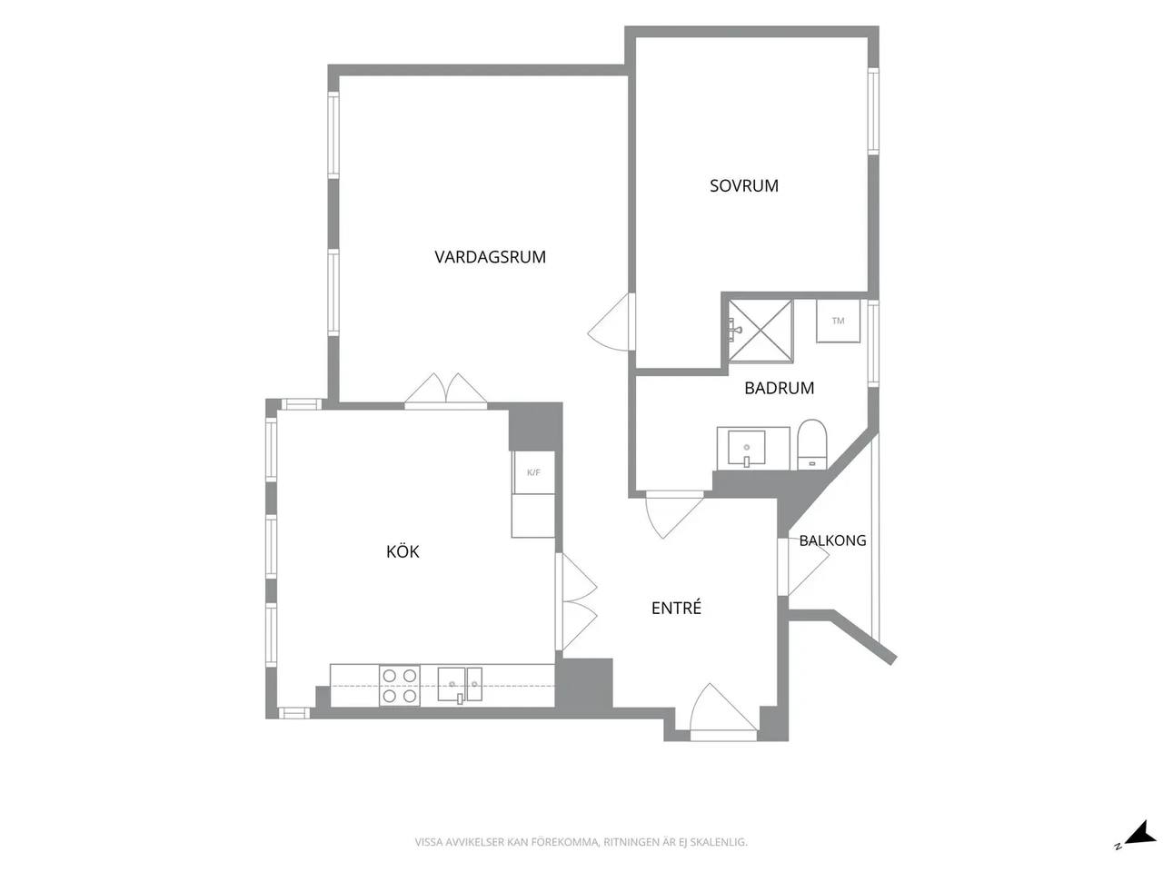 Floor plan for Ehrensvärdsgatan 2A