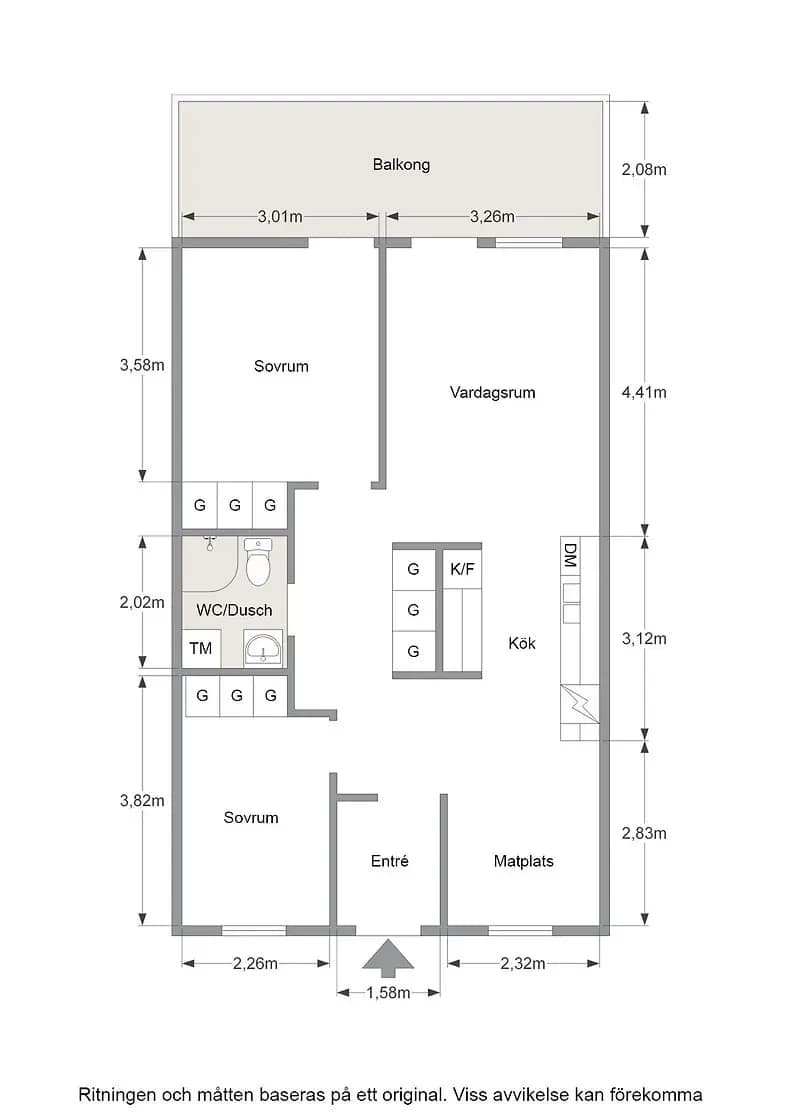 Floor plan for Kronängen 1