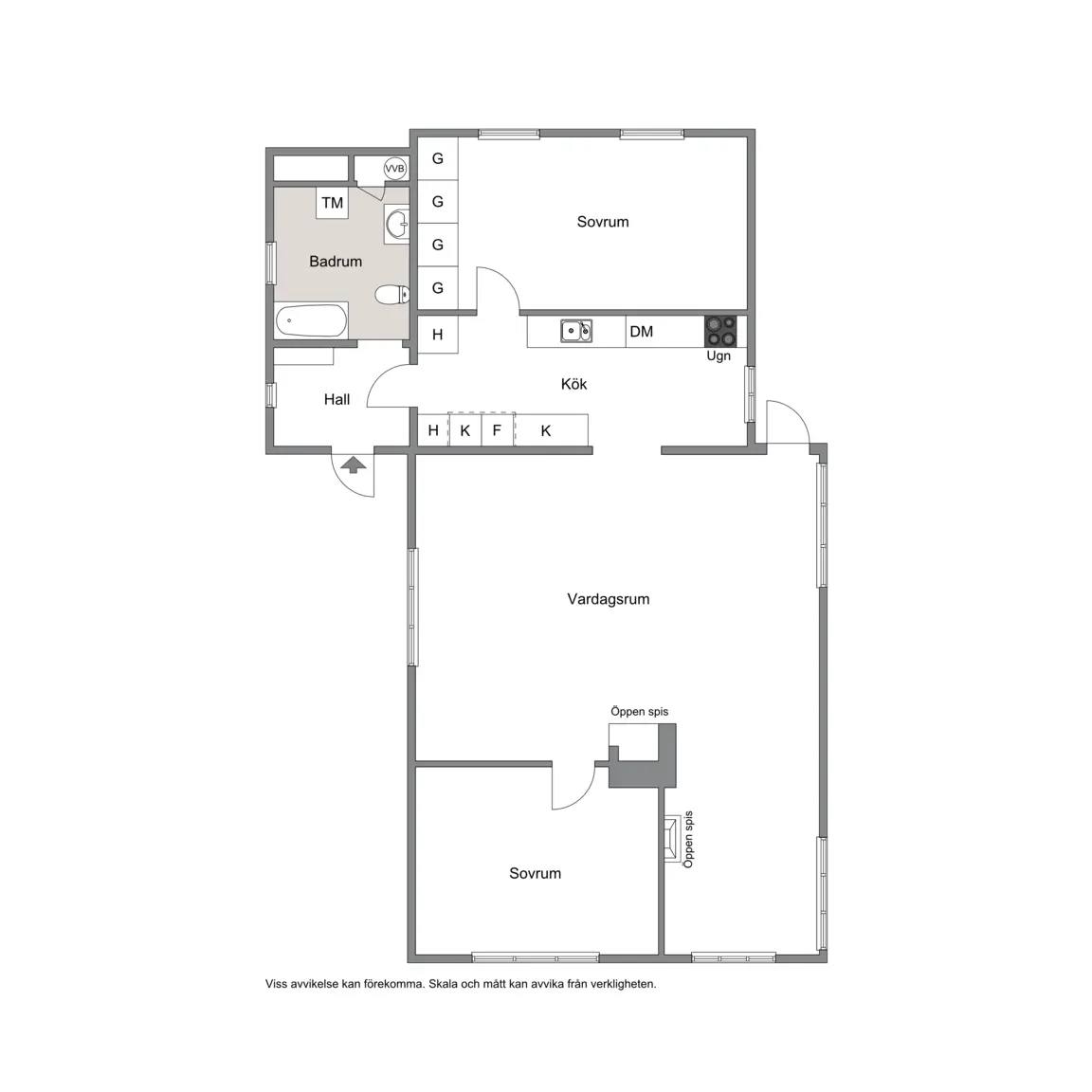 Floor plan for Nordenholm 308 och 310