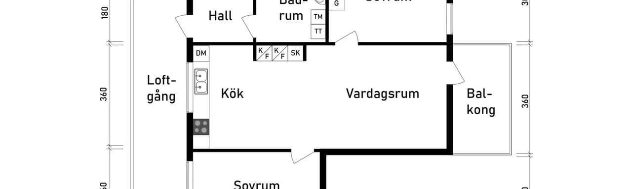 Floor plan for Bandtraktorgatan 6