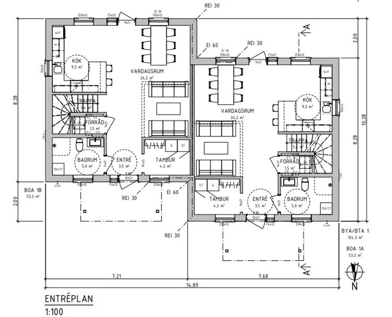 Floor plan for Sövallsvägen 17A