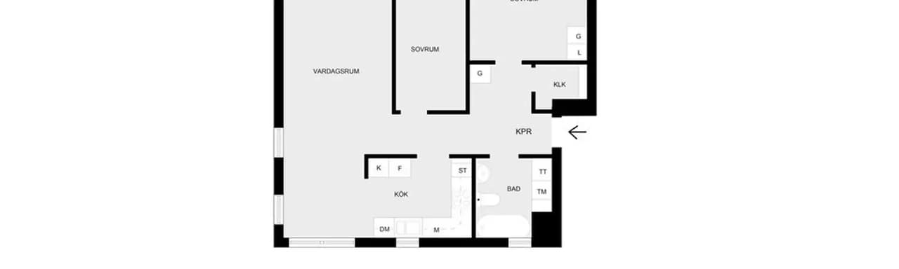 Floor plan for Grönlingens väg 3