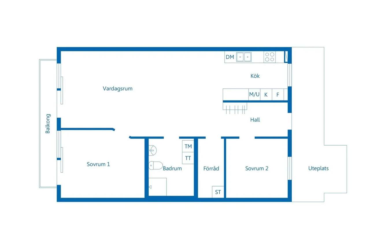 Floor plan for Brännäsgatan 2 lgh 5092