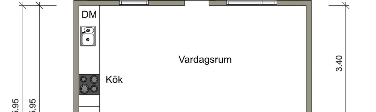 Floor plan for Kvillegatan 1