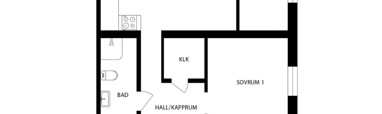 Floor plan for Rosenhillsvägen 1E