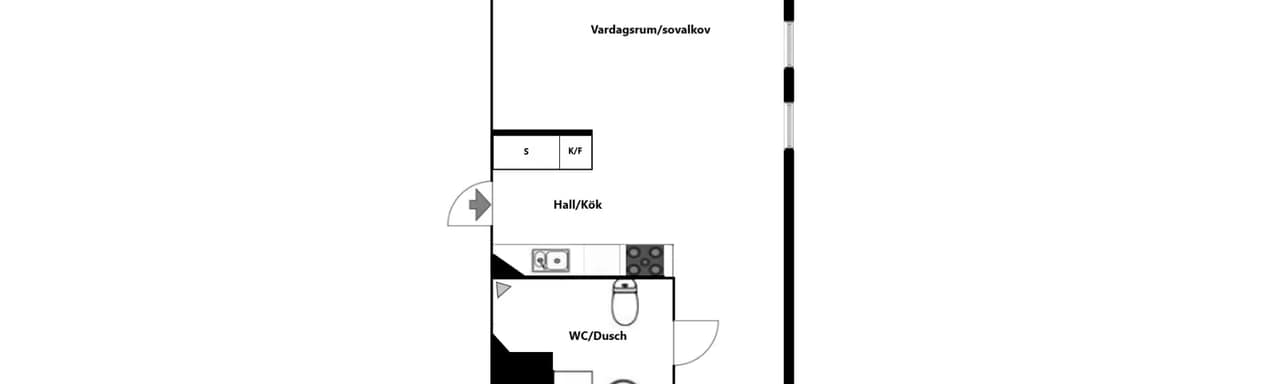 Floor plan for Skolgatan 6F