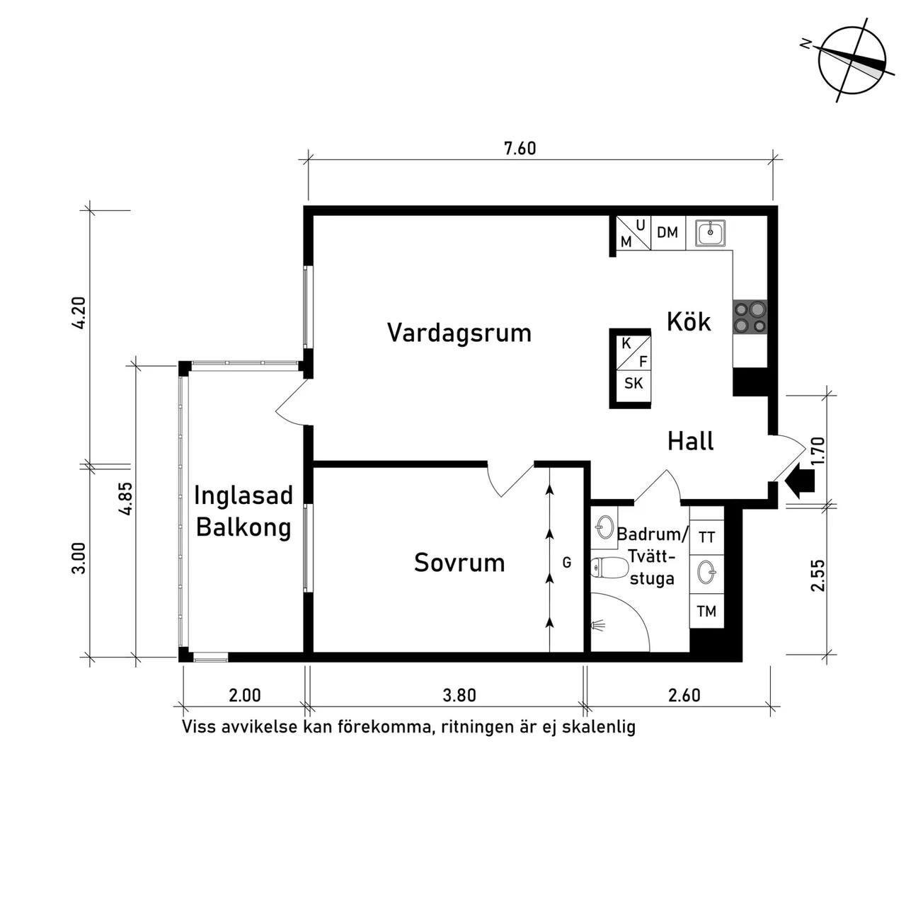 Floor plan for Miraallén 1