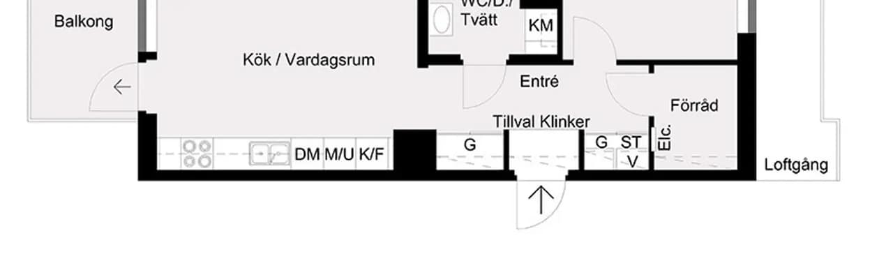 Floor plan for Skrivaregatan 36